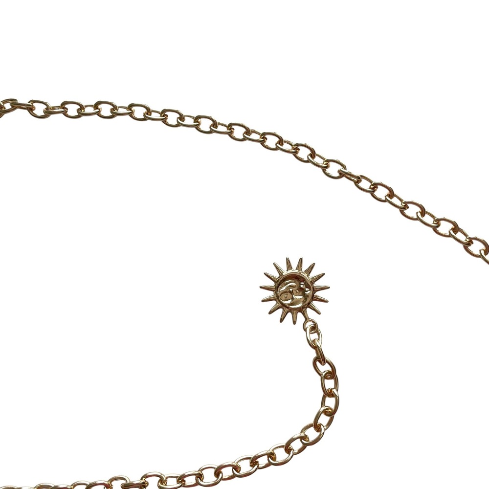 Radiant Sun Charm Chain‎ Belt Statement Waist Boho Medallion Celestial concho - Picture 6 of 7